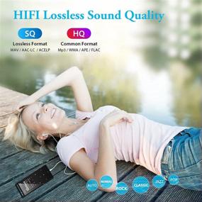 img 1 attached to 🎶 Лучший MP3-плеер с Bluetooth 5.2, Hi-Fi без потерь звука, FM-радио, голосовым рекордером, подсумком и наушниками, 64 ГБ