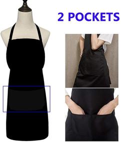 img 2 attached to 👨 Bulk Chef Adult Bib Apron for Women and Men - Ideal for Baking, Cooking, Kitchen or Painting