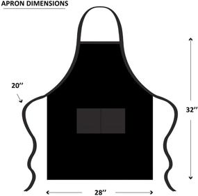 img 3 attached to 👨 Bulk Chef Adult Bib Apron for Women and Men - Ideal for Baking, Cooking, Kitchen or Painting