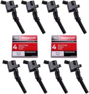 🔥 high-performance mas ignition coils dg508 with oem spark plugs sp413 for ford f-150 mustang v8 4.6l - pack of 8 logo
