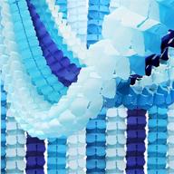 🎉 партийная декорация: рубфак 6 шт. синие и белые гирлянды из ткани в виде висячих цветочных гирлянд с дизайном клевера логотип