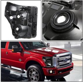 img 1 attached to 🚗 Black Housing Headlights Replacement [HL-OH-FSU13-BK-CL1] for 2011-2016 F-250 / F-350 / F-450 / F-550 Super Duty