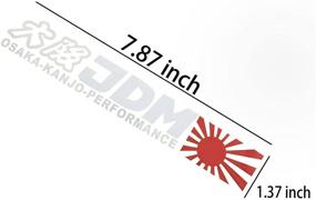 img 3 attached to 🔥 Клейкая наклейка Xotic Tech Osaka-KANJO-Performance Rising Sun JDM: универсальное украшение (7,87'' х 1,34'') - Подчеркните стиль вашего автомобиля!