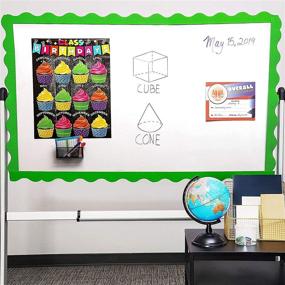 img 3 attached to 📚 Classroom Border: Green Scalloped Bulletin Board Trim (2 in x 50 ft, 2 Pack)