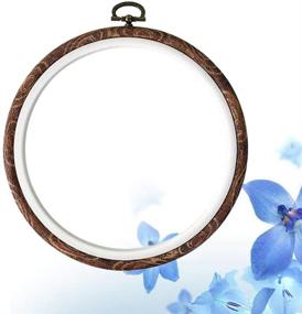 img 3 attached to 🧵 Milisten Round Cross Stitch Hoop Ring: Imitated Display Frame for Art Craft, Sewing, and Hanging – A versatile embroidery essential!