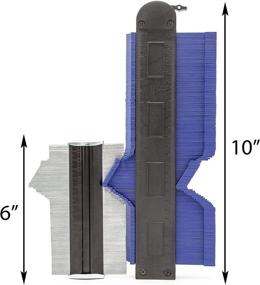 img 3 attached to AnZ Goods Contour Gauge with Lock - 10-inch Plastic and 6-inch Steel, Profile Tool, Duplicate Irregular Shapes Accurately, Essential Woodworking and Welding Tools