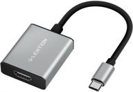 🔌 lention адаптер usb c к hdmi 4k - совместим с macbook pro 13/15/16 2021-2016, new mac air, ipad, surface, samsung s21/s20/s10/plus/note и другими - стабильный и сертифицированный драйвер - cb-4khdmi (серый космос). логотип