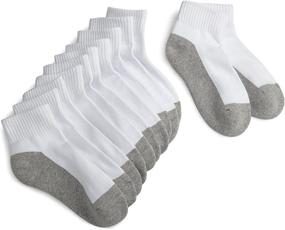 img 4 attached to Pack of 6 Seamless-Toe Quarter 🧦 Athletic Socks for Big Boys by Jefferies Socks