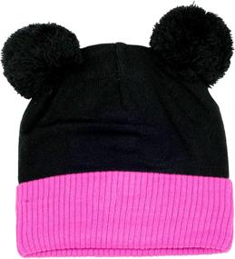 img 2 attached to 🧢 SEO-Optimized Disney Minnie Mouse Winter Hat and Mitten Set for Toddler Girls, Ages 2-4