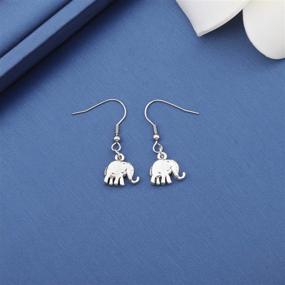 img 3 attached to 🐘 Good Luck Elephant Jewelry for Women and Girls - Mini Elephant Pendant Dangle Earrings with Animal Theme - MYOSPARK Lovely