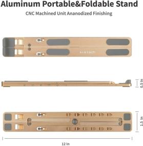 img 3 attached to Aluminium Adjustable Ergonomic Ventilated Ultra Thin Laptop Accessories