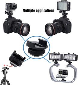 img 3 attached to 📸 Suptig крепление холодной обуви-адаптер для зеркальной камеры, GoPro и экшн-камер - идеально подходит для Suptig Light! (2 шт., Черный)