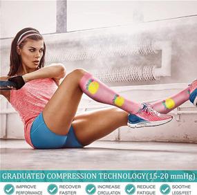 img 3 attached to 🧦 Copper Compression Socks (6 Pairs) 15-20 mmHg for Women & Men - Ideal for Athletics, Support, Cycling, Nursing