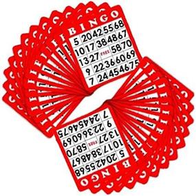 img 1 attached to 📇 Royal Bingo Supplies: Set of 100 Distinctive Red Bingo Cards with Unique Numbers