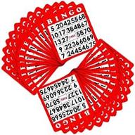 📇 royal bingo supplies: set of 100 distinctive red bingo cards with unique numbers логотип