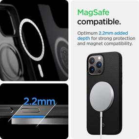 img 2 attached to 📱 Spigen Mag Armor for iPhone 13 Pro Max (2021) - Matte Black | Compatible with MagSafe