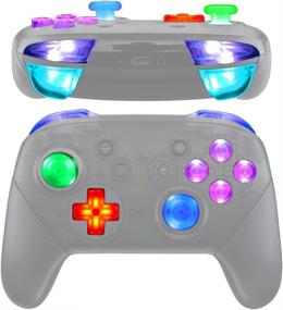 img 4 attached to 🎮 eXtremeRate Multi-Color LED Kit for Nintendo Switch Pro Controller - Luminated Thumbsticks, D-pad, ABXY, ZR, ZL, L, R Buttons - 9 Color Modes, 6 Areas DIY Option - Controller NOT Included