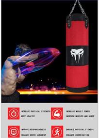 img 1 attached to SOTF Heavy Bag Boxing Set: 🥊 Premium Quality Unfilled Punching Bag for Adult Fighters