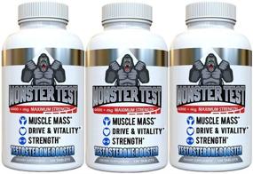 img 4 attached to 💪 Natural Testosterone Booster - Angry Supplements Monster Test | Formulated in USA | Enhance Muscle Growth, Improve Gym Performance, and Boost Libido | Increase Energy and Drive (3-Pack)