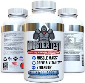 img 3 attached to 💪 Natural Testosterone Booster - Angry Supplements Monster Test | Formulated in USA | Enhance Muscle Growth, Improve Gym Performance, and Boost Libido | Increase Energy and Drive (3-Pack)