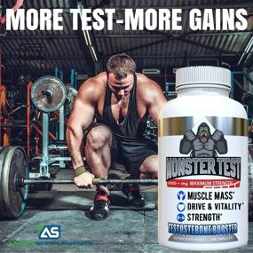 img 2 attached to 💪 Натуральный усилитель тестостерона - Angry Supplements Monster Test | Разработан в США | Улучшает рост мышц, повышает производительность в тренажерном зале и увеличивает либидо | Увеличивает энергию и влечение (3 упаковки)