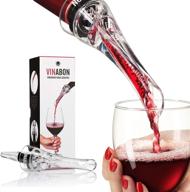 🍷 vinabon wine aerator pourer spout: enhance flavor, bouquet & finish with no-drip design – wineguide ebook included! logo