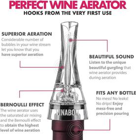 img 1 attached to 🍷 VINABON Wine Aerator Pourer Spout: Enhance Flavor, Bouquet & Finish with No-Drip Design – WineGuide Ebook Included!