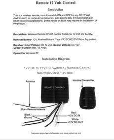 img 3 attached to iMBAPrice 12V, 15 Ампер, тяжелая универсальная набор дистанционного управления, оптимизированный для лодок и автомобилей