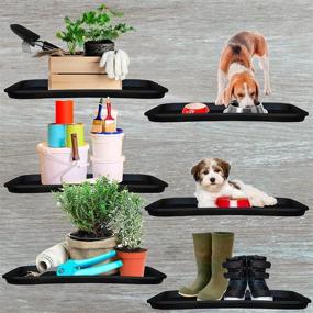 img 3 attached to 👢 Heavy Duty Boot Tray - Multi-Purpose for Shoes, Pets, and Garden - 15 x 28 Inch - Set of 2 Trays