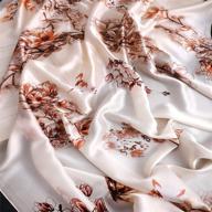 🌸 iristide long silk scarf: the perfect outdoor floral wrap for summer - lightweight 70''x35'' satin shawl logo