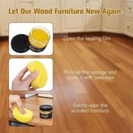 🪵 wood seasoning beeswax polish furniture – enhance, protect and clean with beewax wood polish and conditioner (+sponge) - set of 4pcs логотип