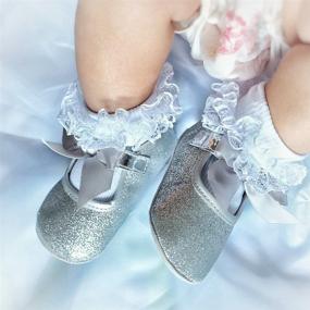 img 2 attached to Lidiano Sparkly Bowknot Sequins Slip-Resistant Headband Girls' Footwear