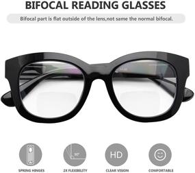 img 2 attached to Eyekepper Women's Oversized Bifocal Reading Glasses - Large Frame Bifocal Readers for Better Vision