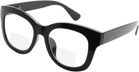 img 4 attached to Eyekepper Women's Oversized Bifocal Reading Glasses - Large Frame Bifocal Readers for Better Vision