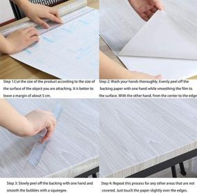 img 2 attached to Enhance Your Walls with Gray Wood Contact Paper - Easy to Clean, Self-Adhesive & Thick Wallpaper for Wall Covering - 17.7”x 118” PVC