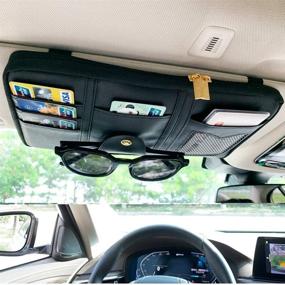 img 4 attached to 🚗 Da by Car Visor Organizer - A Must-Have Auto Interior Accessory for Organizing, Black