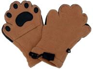 🧤 stay warm in style with bearhands 703672 mittens - youth beige boys' accessories for cold weather logo