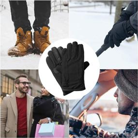 img 1 attached to 🧤 Men's Isotoner Stretch Smartouch Fleece Gloves: Essential Accessories for Style and Warmth