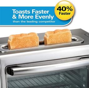 img 2 attached to 🍞 Hamilton Beach Stainless Steel 2-in-1 Countertop Oven and Long Slot Toaster with 60 Minute Timer and Automatic Shut Off (Model 31156)