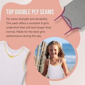 img 1 attached to Get Comfy with Buyless Fashion Girls' Tagless Cami Scoop Neck Undershirts - 4 Pack of Cotton Tanks with Trim and Strap