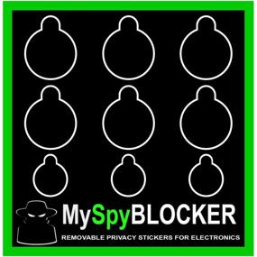 img 4 attached to Мой шпионский блокатор камеры MySpyBlocker - защищайте свою онлайн-приватность съемными и многоразовыми камерными крышками! Оптовый набор из 54 универсальных черных камерных крышек.