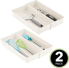 img 3 attached to MDesign Adjustable Expandable Plastic Organizer Storage & Organization and Kitchen Storage & Organization