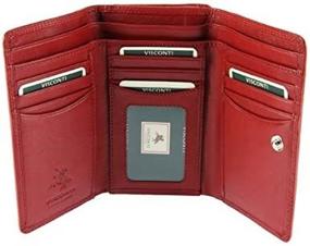 img 1 attached to Visconti Heritage Leather Women's Trifold Handbag & Wallet Combo