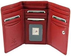 img 3 attached to Visconti Heritage Leather Women's Trifold Handbag & Wallet Combo