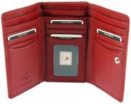 visconti heritage leather women's trifold handbag & wallet combo logo