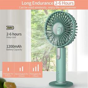 img 2 attached to 🌬️ TOBERTO USB Mini Fan Handheld: Portable and Rechargeable with Adjustable Speeds - Ideal for Office, School, and Travel (White)