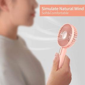 img 1 attached to 🌬️ TOBERTO USB Mini Fan Handheld: Portable and Rechargeable with Adjustable Speeds - Ideal for Office, School, and Travel (White)