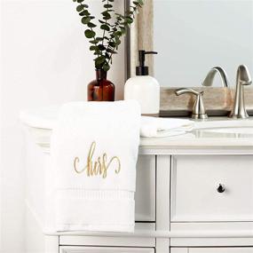 img 3 attached to Juvale Monogrammed Hand Towels Wedding