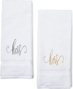 img 4 attached to Juvale Monogrammed Hand Towels Wedding