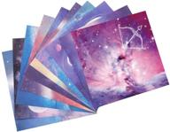 🌌 astronomy galaxy origami paper: premium quality 140 sheets, 10 vivid colors, double sided | 6 inch square sheet | for kids & adults logo